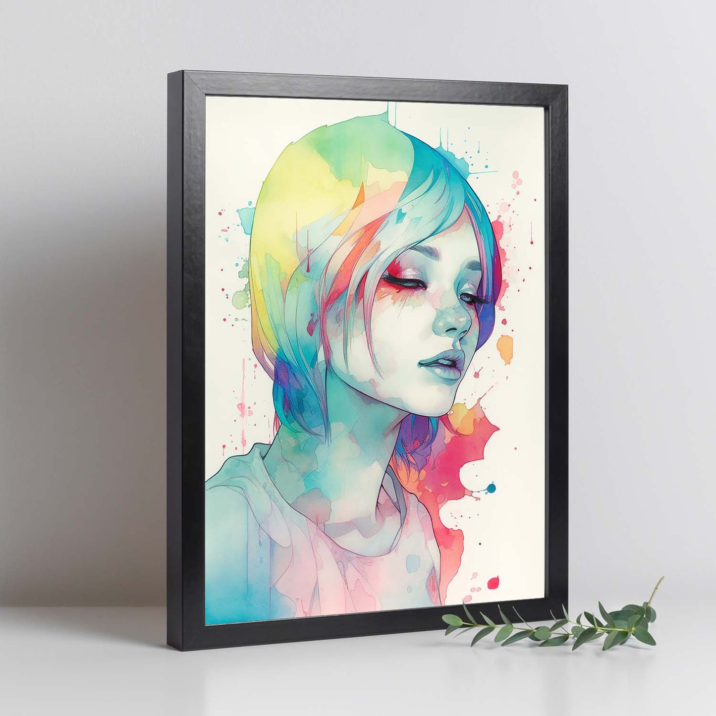 Lámina de Mujer Joven Multicolor