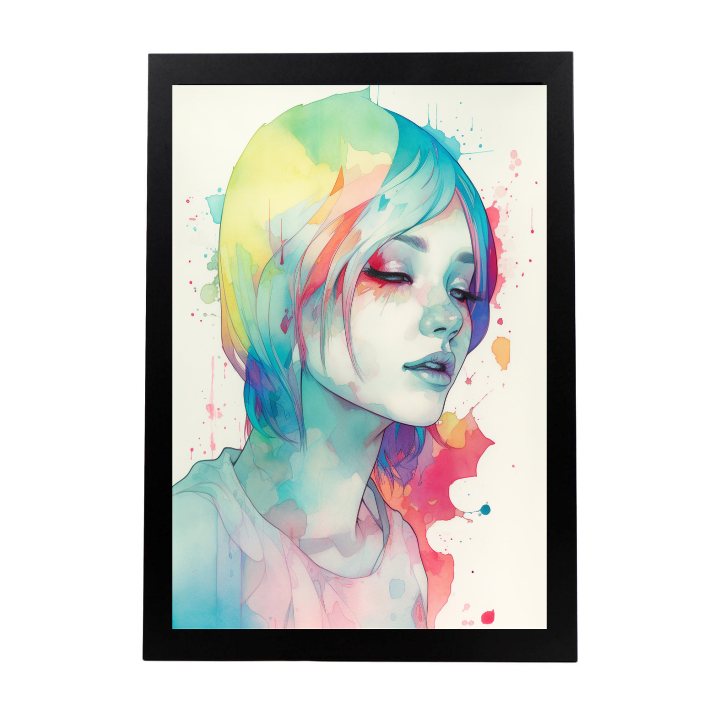 Lámina de Mujer Joven Multicolor
