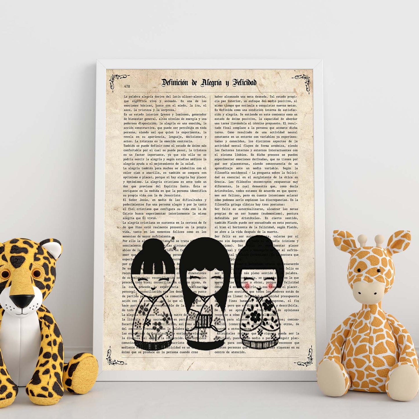 Poster de Muñecas japonesas. Láminas de geishas. Diseños japoneses con definiciones de la cultura japonesa.-Artwork-Nacnic-Nacnic Estudio SL