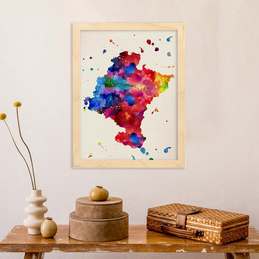 Poster de Navarra. Láminas e ilustraciones de ciudades, comunidades, y mapas de España.-Artwork-Nacnic-Nacnic Estudio SL