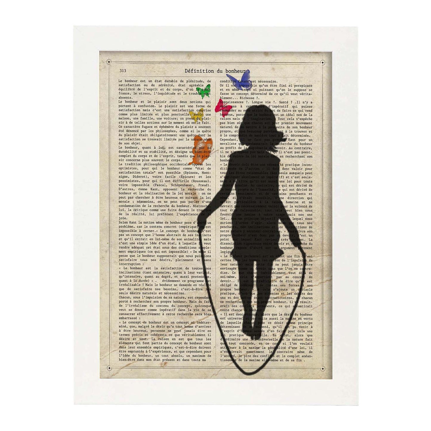 Poster de Niña saltando a la comba. Lámina para niñas con imágenes de chicas pequeñas.-Artwork-Nacnic-A3-Marco Blanco-Nacnic Estudio SL