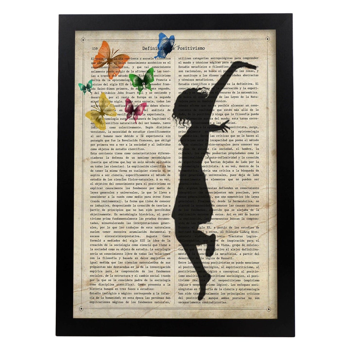 Poster de Niña saltando. Lámina para niñas con imágenes de chicas pequeñas.-Artwork-Nacnic-A4-Marco Negro-Nacnic Estudio SL