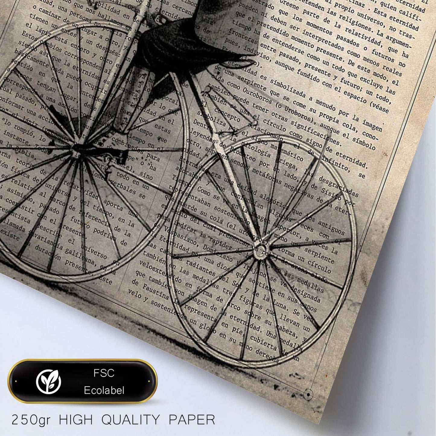 Poster de Niño en bici. Láminas de bicicletas definiciones.-Artwork-Nacnic-Nacnic Estudio SL
