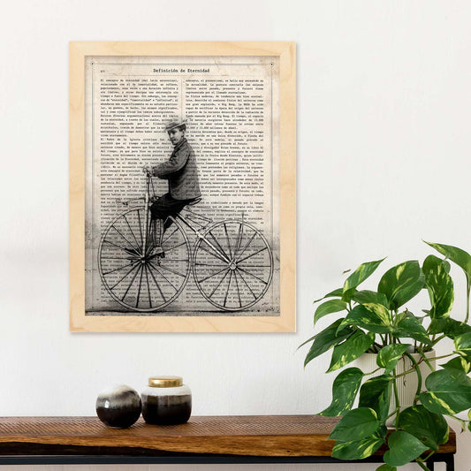 Poster de Niño en bici. Láminas de bicicletas definiciones.-Artwork-Nacnic-Nacnic Estudio SL
