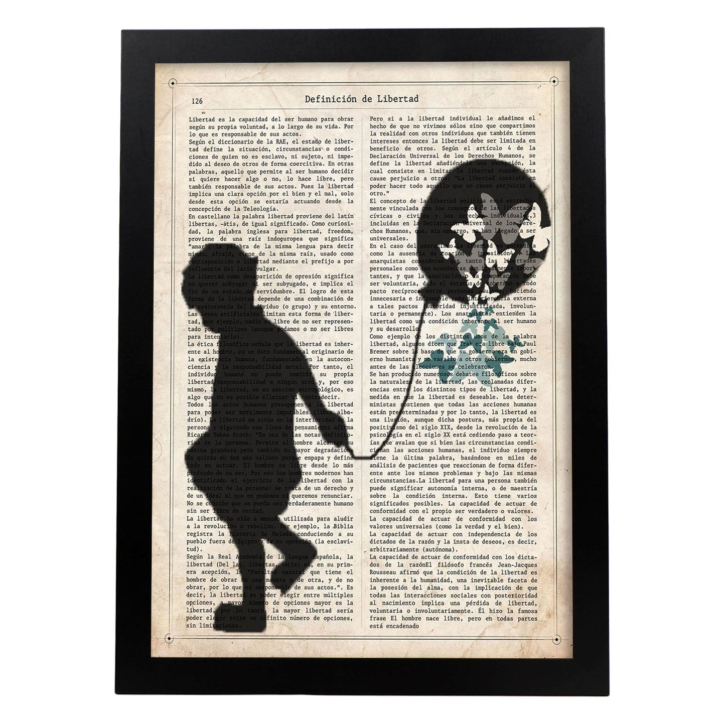 Poster de Niño llevando globo. Lámina para niñas con imágenes de chicas pequeñas.-Artwork-Nacnic-A4-Marco Negro-Nacnic Estudio SL