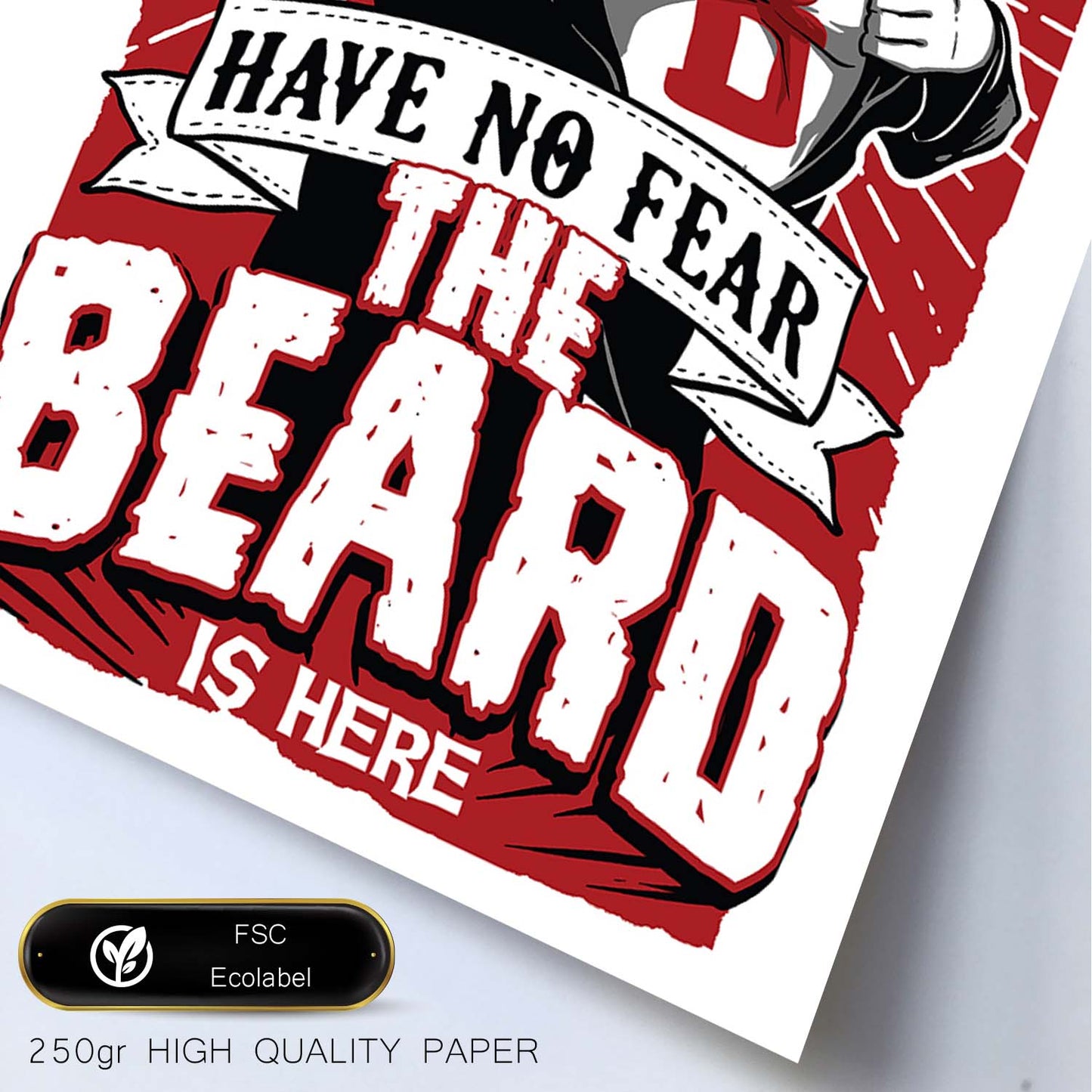 Poster de No temas a la barba. Lámina decorativa de diseño.-Artwork-Nacnic-Nacnic Estudio SL