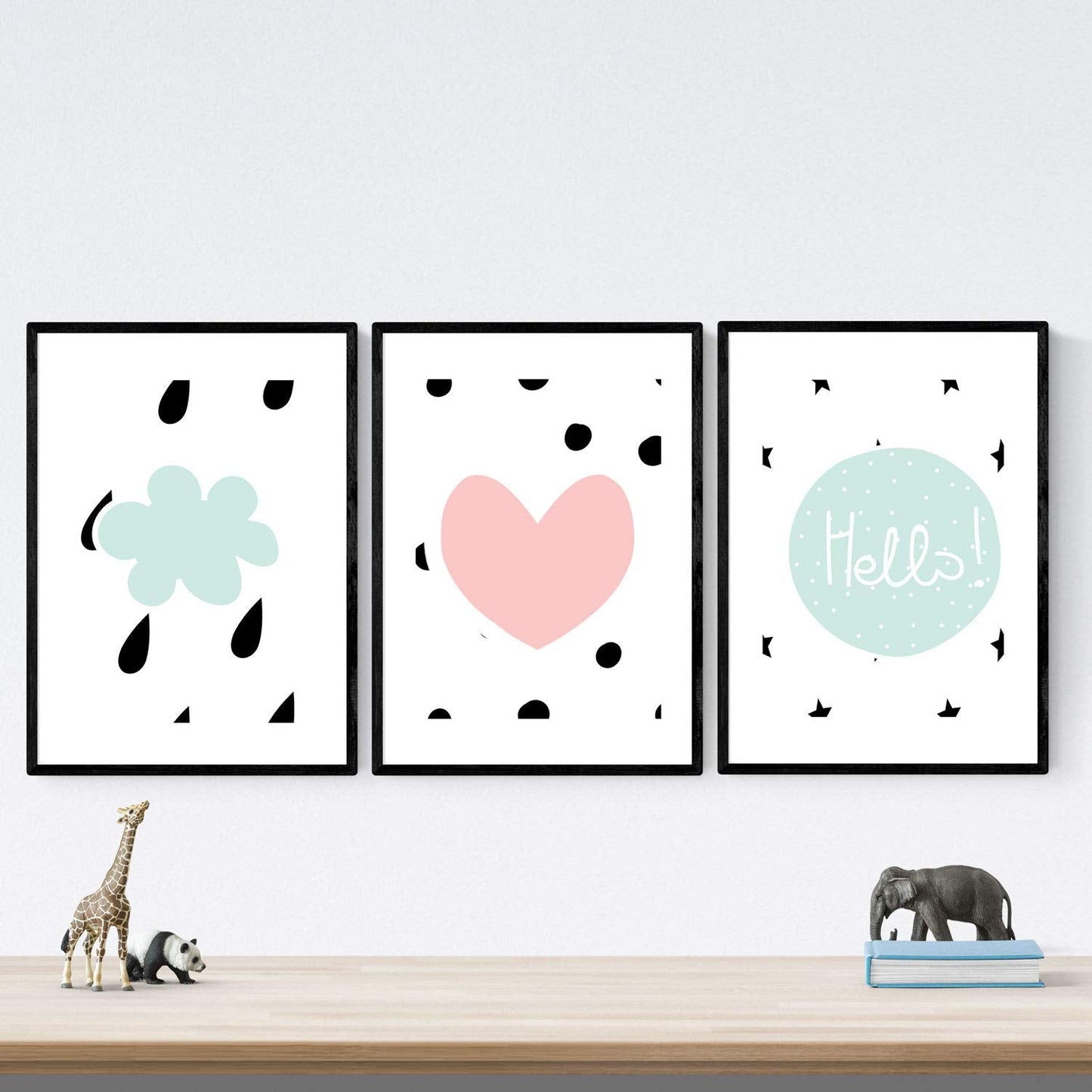 Poster de Nube corazon. Lámina de nubes para niños.-Artwork-Nacnic-Nacnic Estudio SL