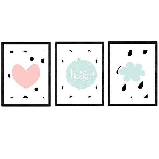 Poster de Nube corazon. Lámina de nubes para niños.-Artwork-Nacnic-Nacnic Estudio SL