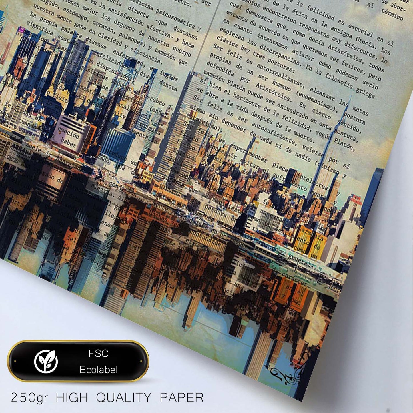 Poster de Nueva York. Láminas e ilustraciones de ciudades del mundo y monumentos famosos.-Artwork-Nacnic-Nacnic Estudio SL