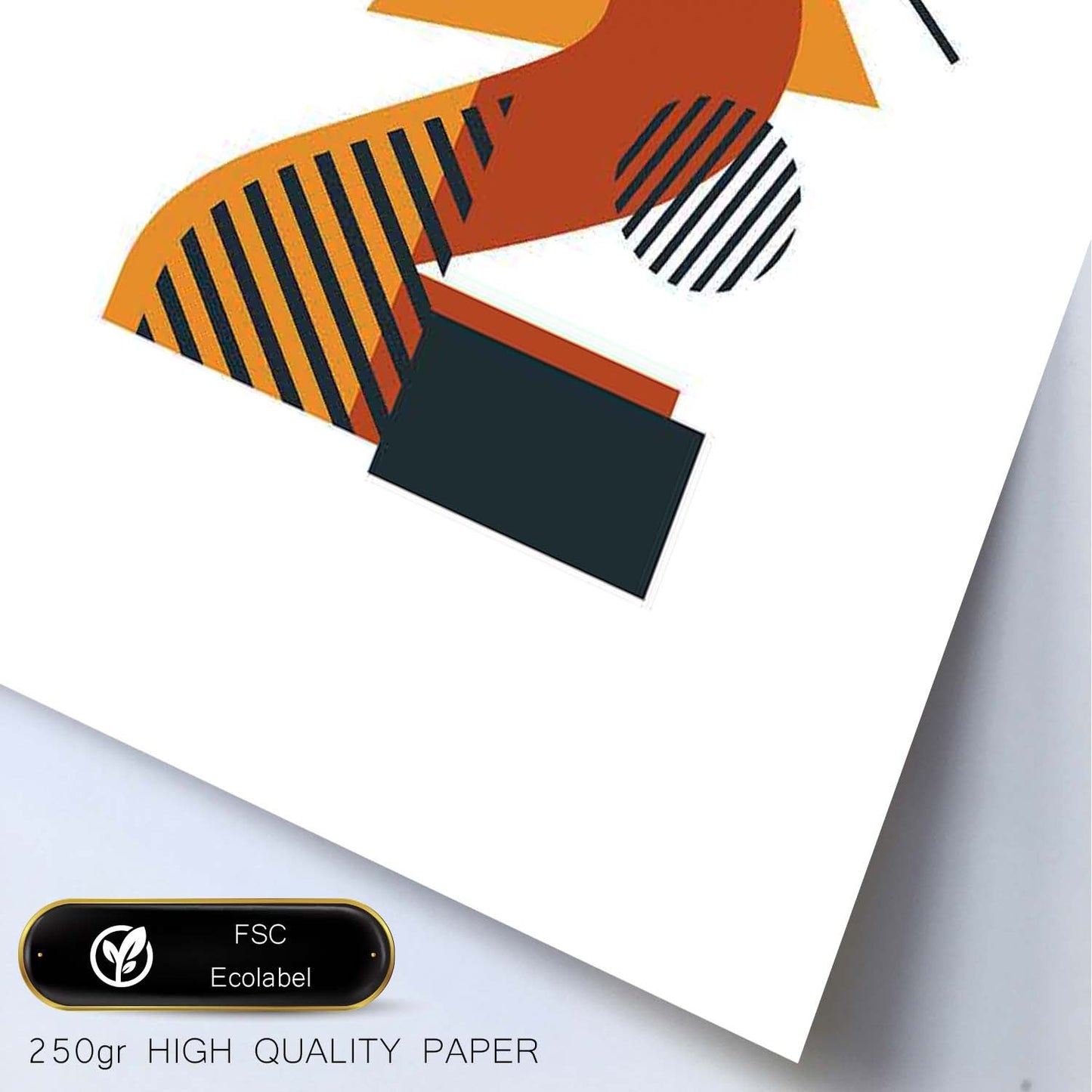 Poster de número 2. Lámina estilo Geometria con formas con imágenes del alfabeto.-Artwork-Nacnic-Nacnic Estudio SL