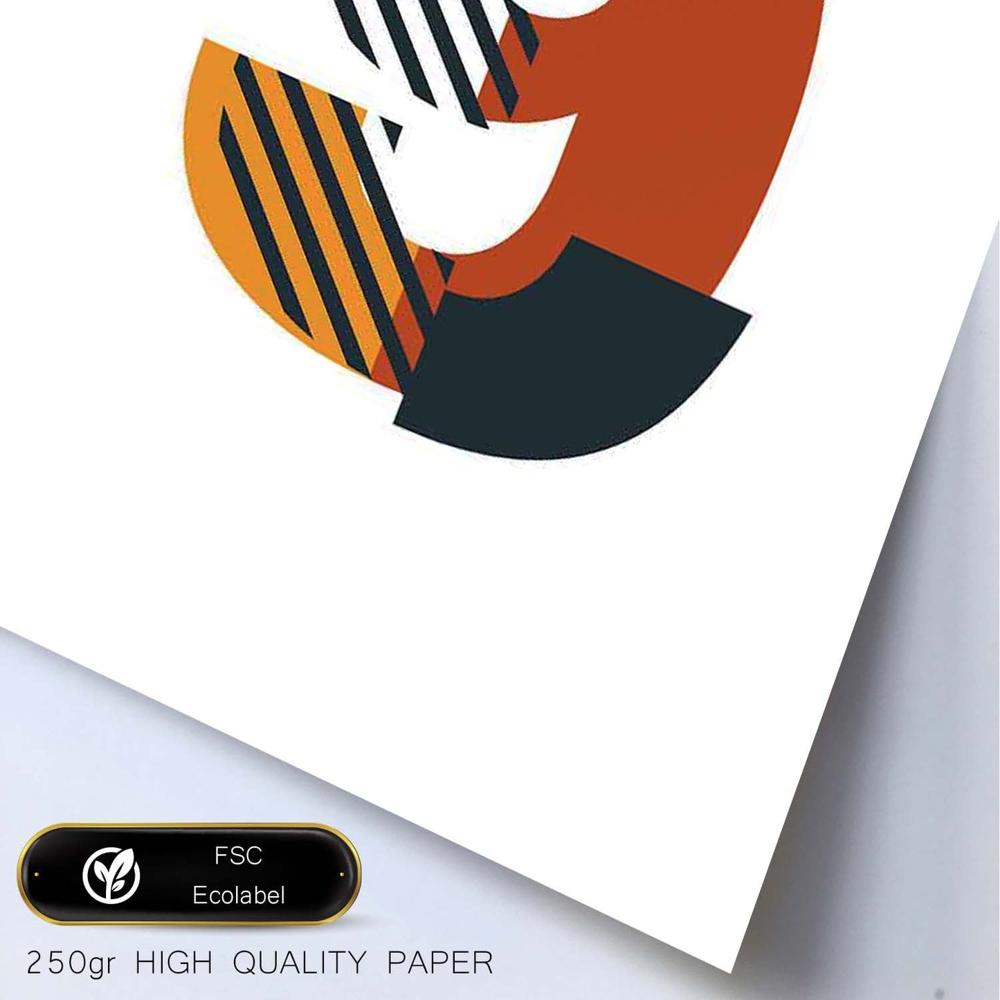 Poster de número 9. Lámina estilo Geometria con imágenes del alfabeto.-Artwork-Nacnic-Nacnic Estudio SL