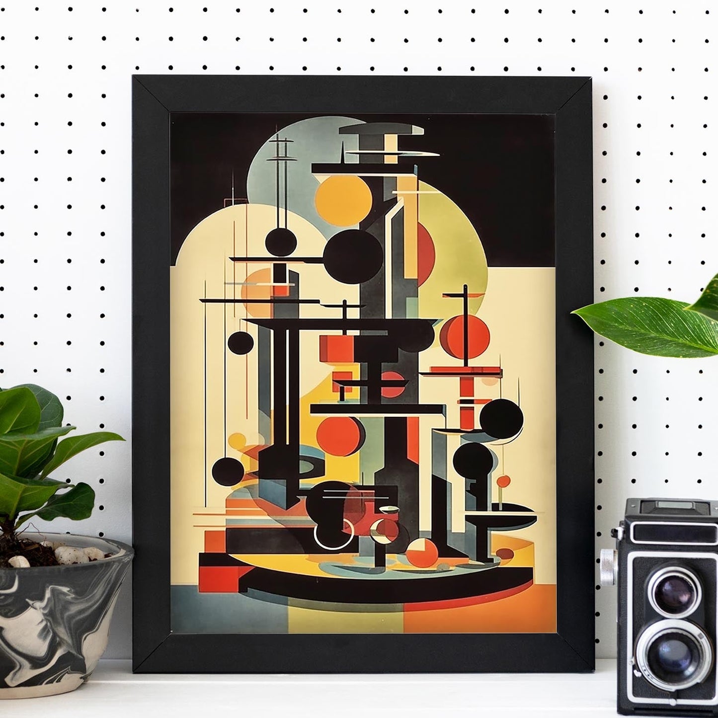 Póster Estilo Bauhaus de Objeto Vanguardista