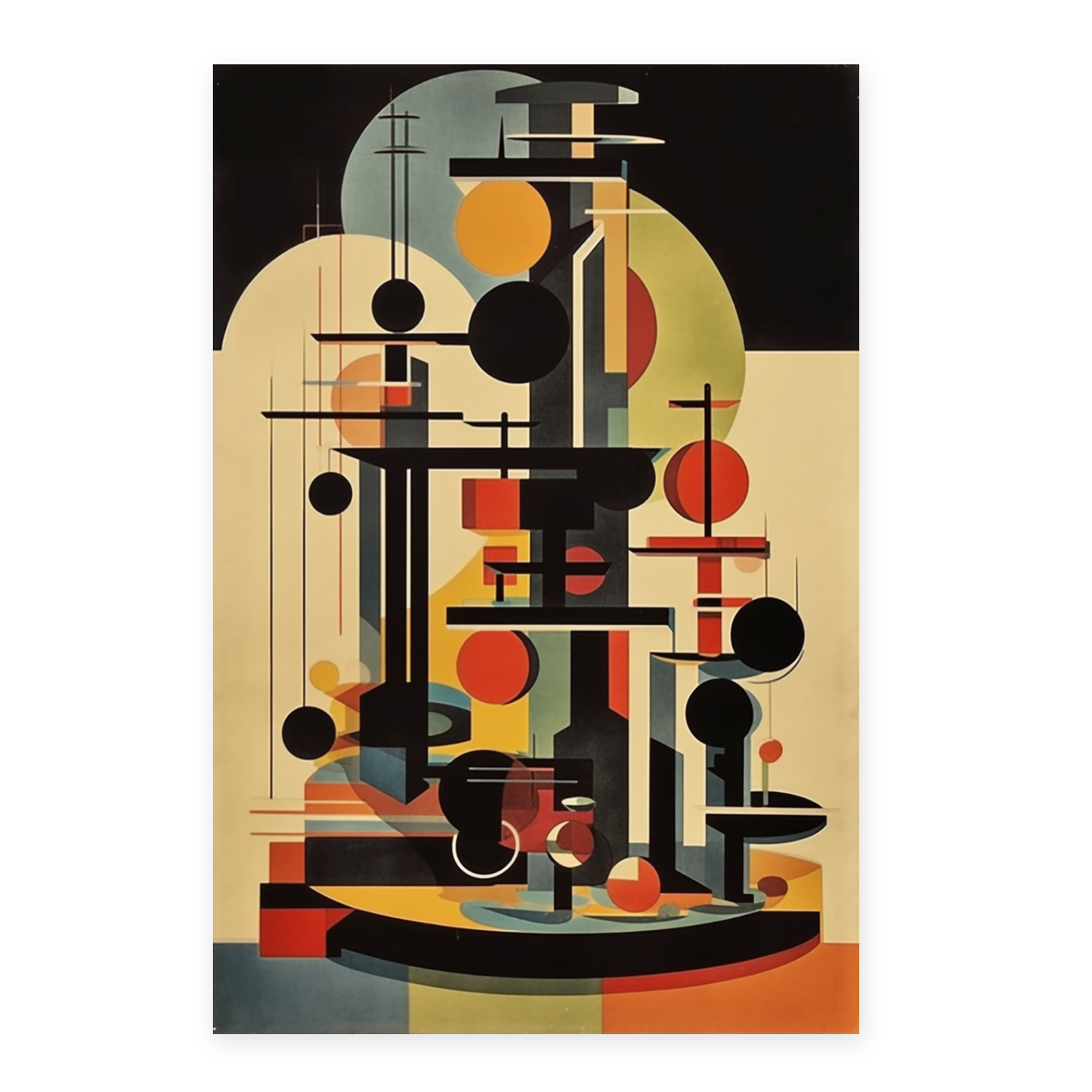 Póster Estilo Bauhaus de Objeto Vanguardista