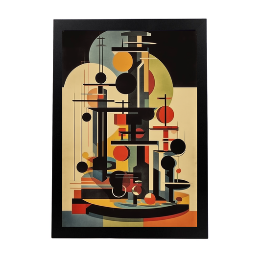 Póster Estilo Bauhaus de Objeto Vanguardista