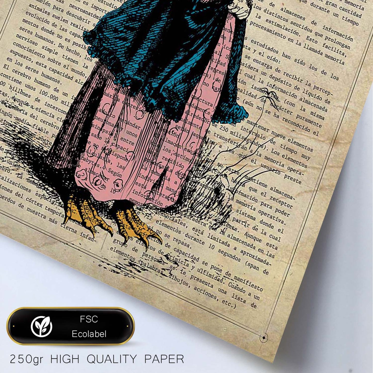Poster de Oca Vintage. Láminas de animales con definiciones. Ilustraciones de animales con textos.-Artwork-Nacnic-Nacnic Estudio SL