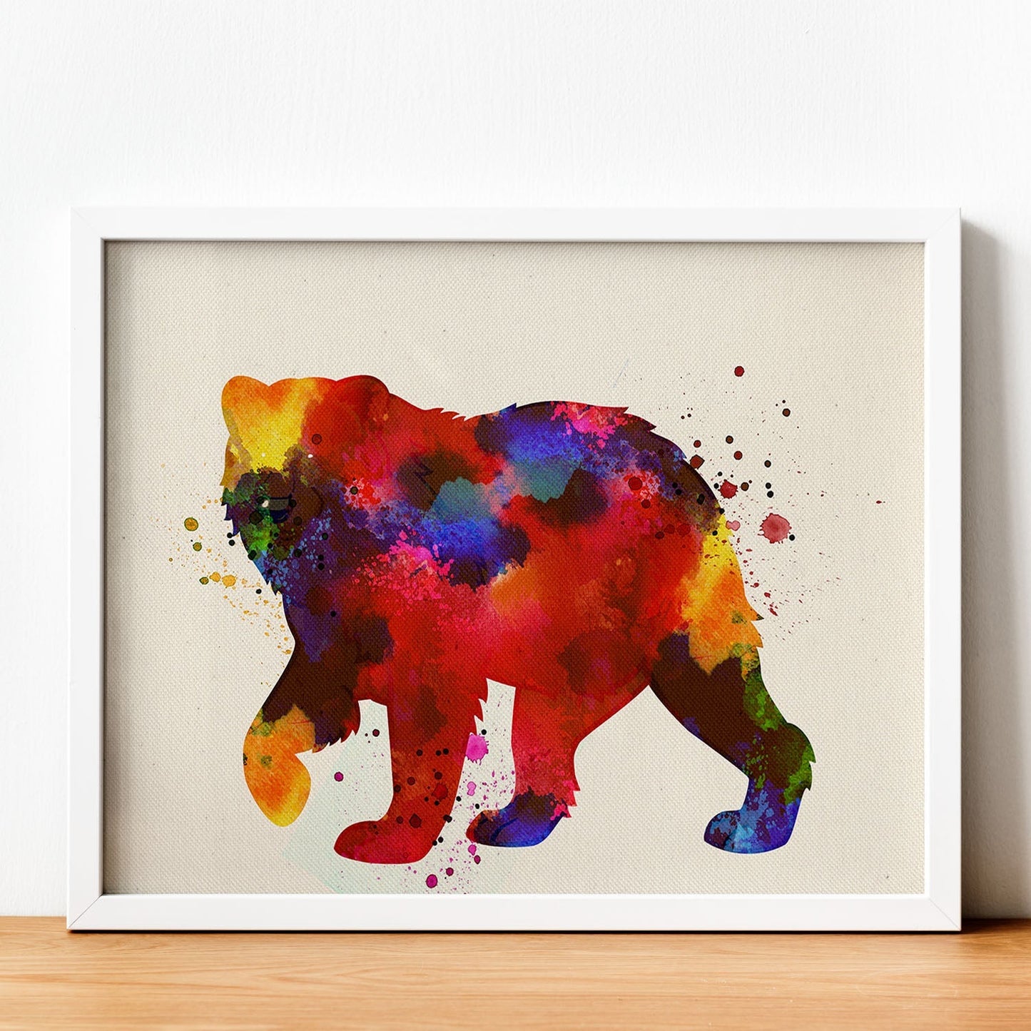 Poster de oso con diseño acuarela. Mix de láminas con estilo acuarela-Artwork-Nacnic-Nacnic Estudio SL
