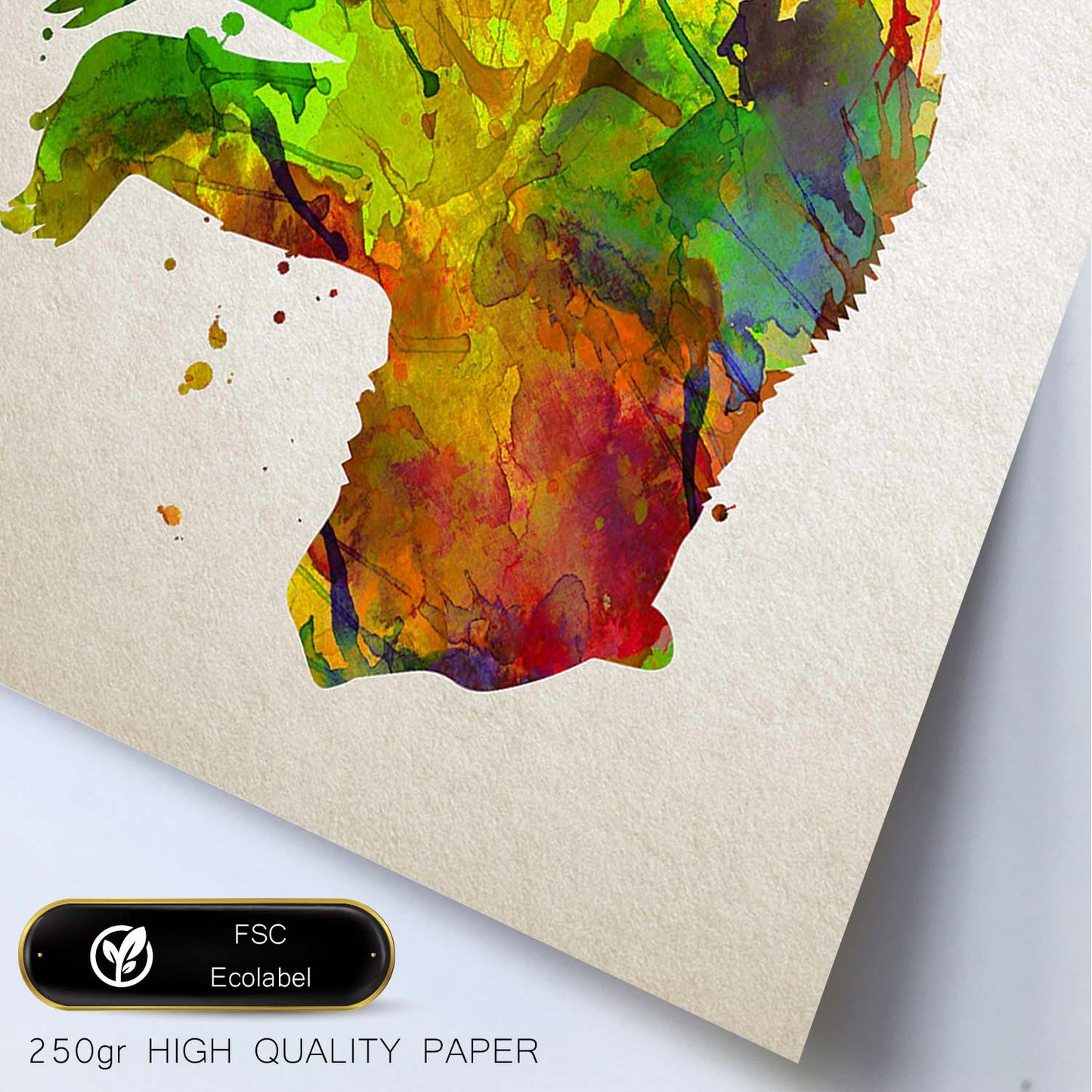 Poster de Oso estilo acuarela. Láminas de animales con estilo acuarela-Artwork-Nacnic-Nacnic Estudio SL