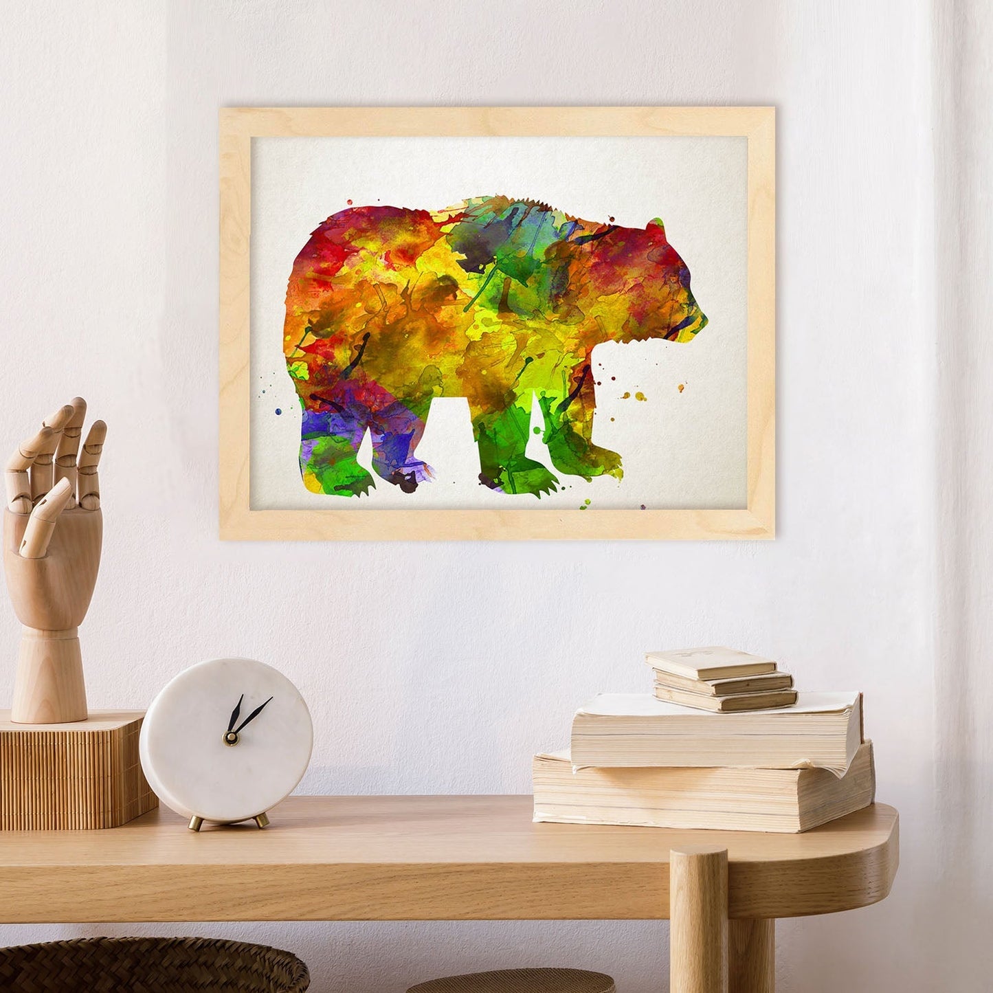 Poster de Oso estilo acuarela. Láminas de animales con estilo acuarela-Artwork-Nacnic-Nacnic Estudio SL