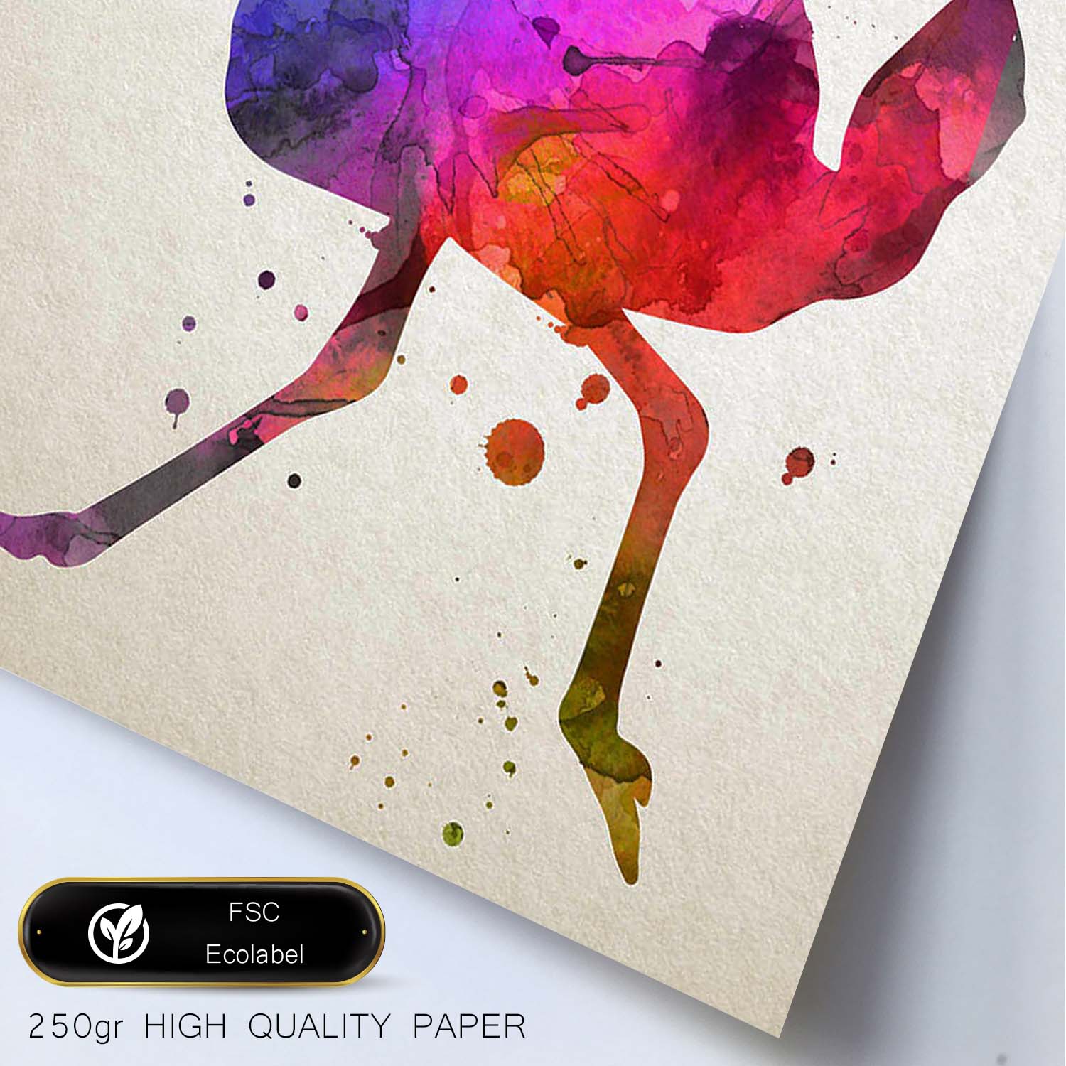 Poster de Ostra estilo acuarela. Láminas de animales con estilo acuarela-Artwork-Nacnic-Nacnic Estudio SL