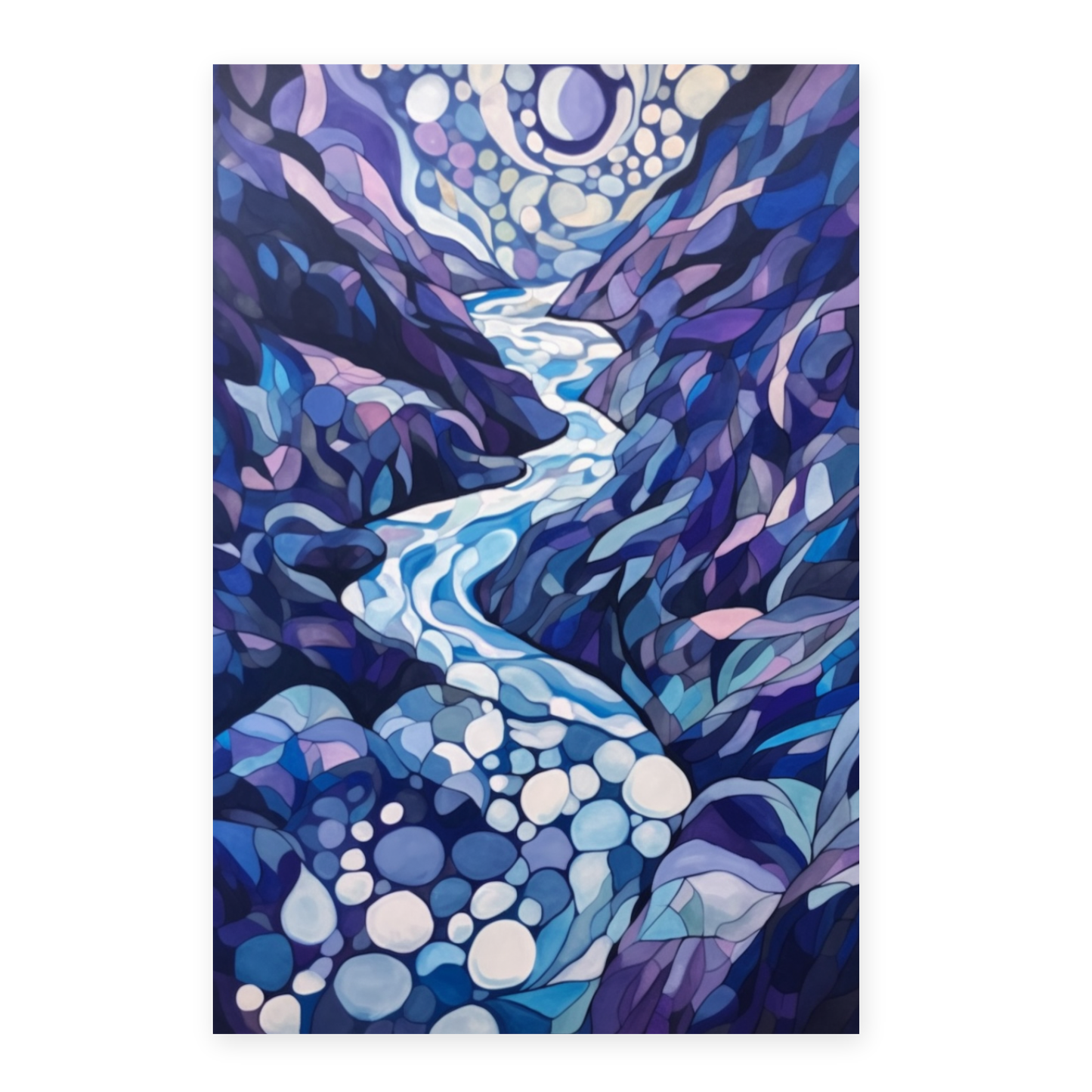 Póster Abstracto de Montaña Dramática