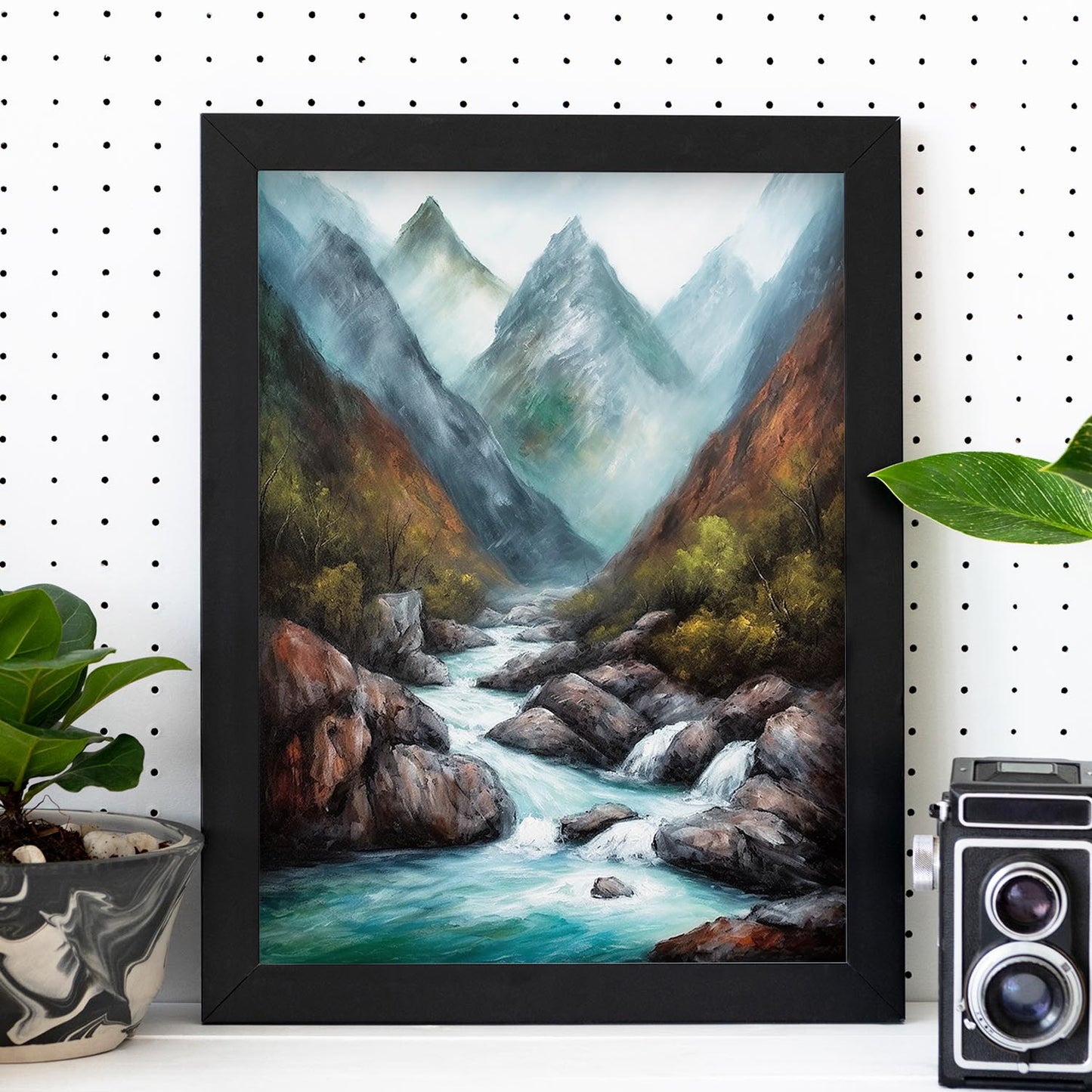 Lámina de Paisaje Dramático en Óleo de Nacnic
