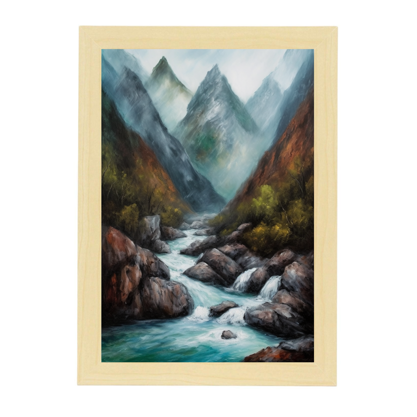 Lámina de Paisaje Dramático en Óleo de Nacnic