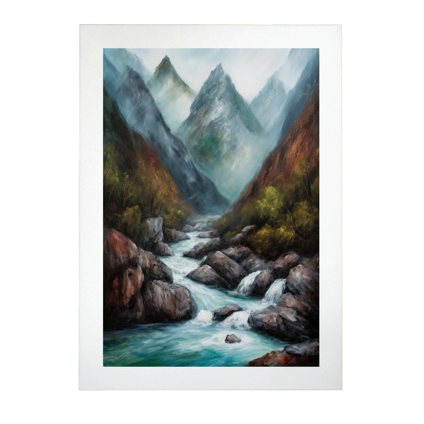 Lámina de Paisaje Dramático en Óleo de Nacnic