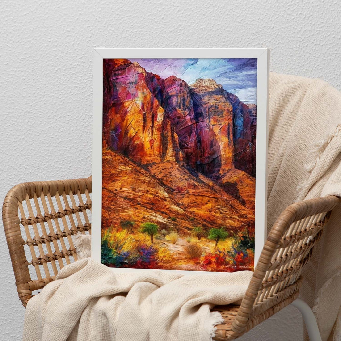 Póster de Paisaje Dramático en Óleo de Nacnic