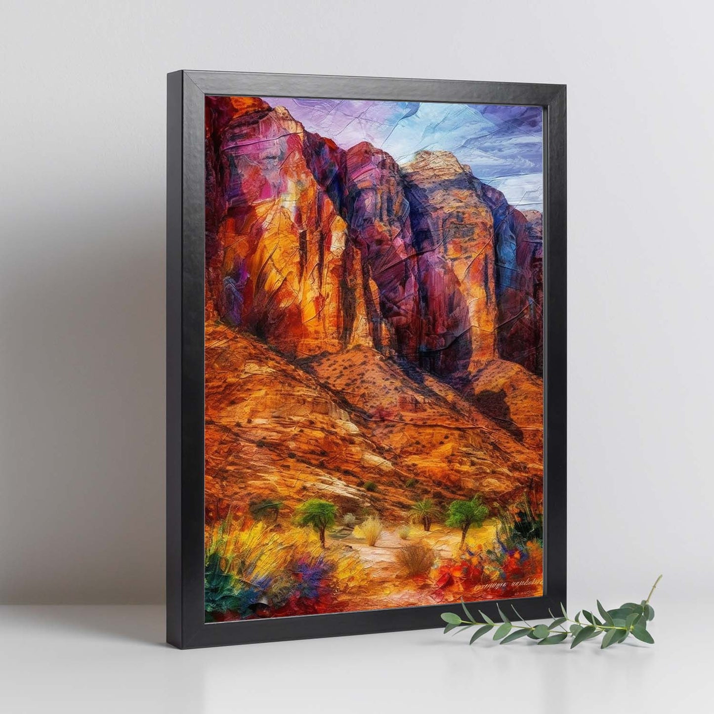 Póster de Paisaje Dramático en Óleo de Nacnic