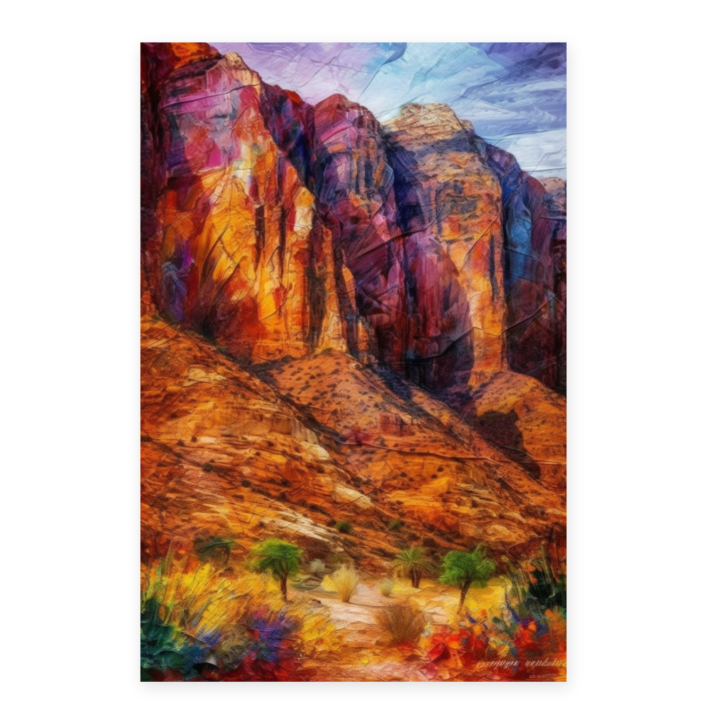 Póster de Paisaje Dramático en Óleo de Nacnic