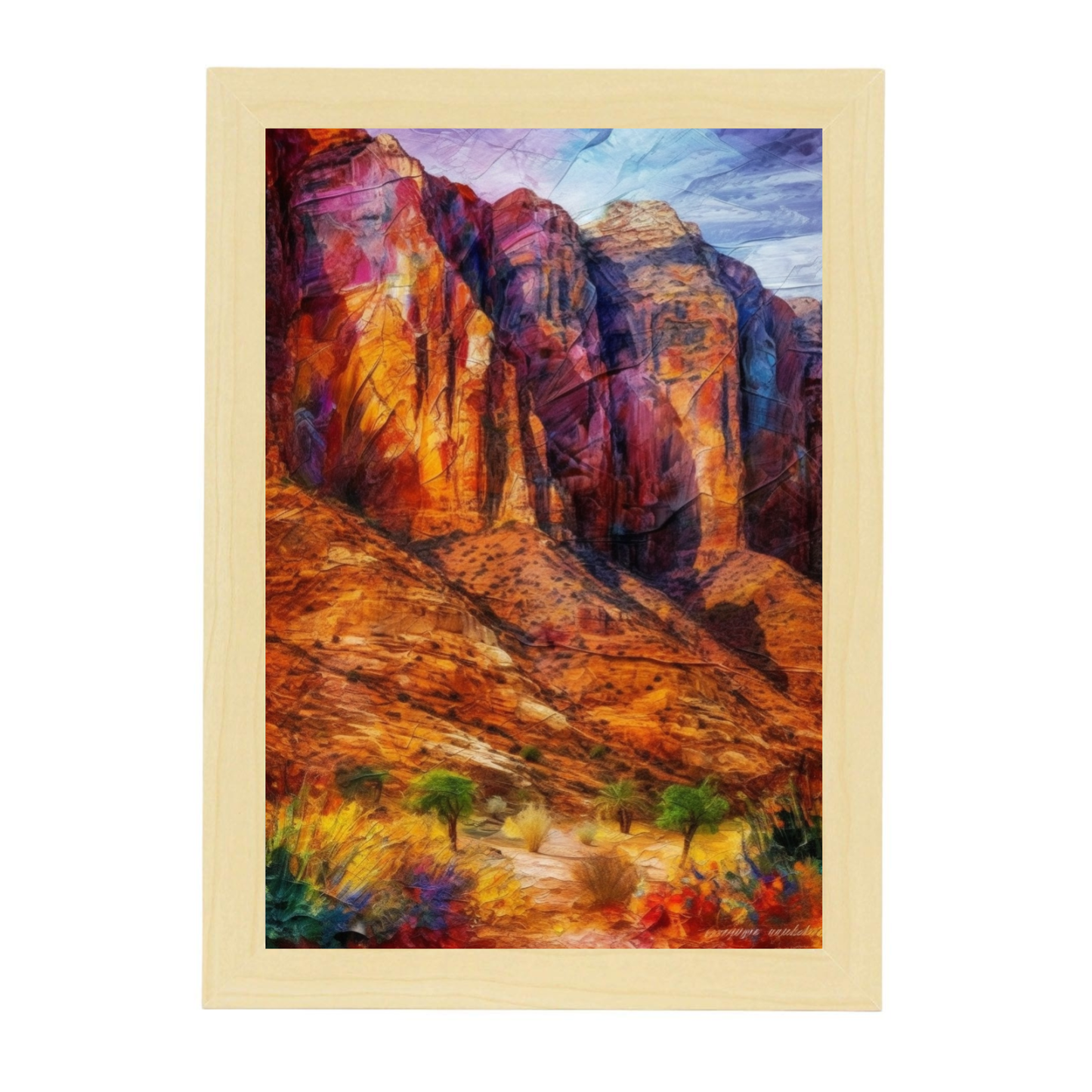 Póster de Paisaje Dramático en Óleo de Nacnic