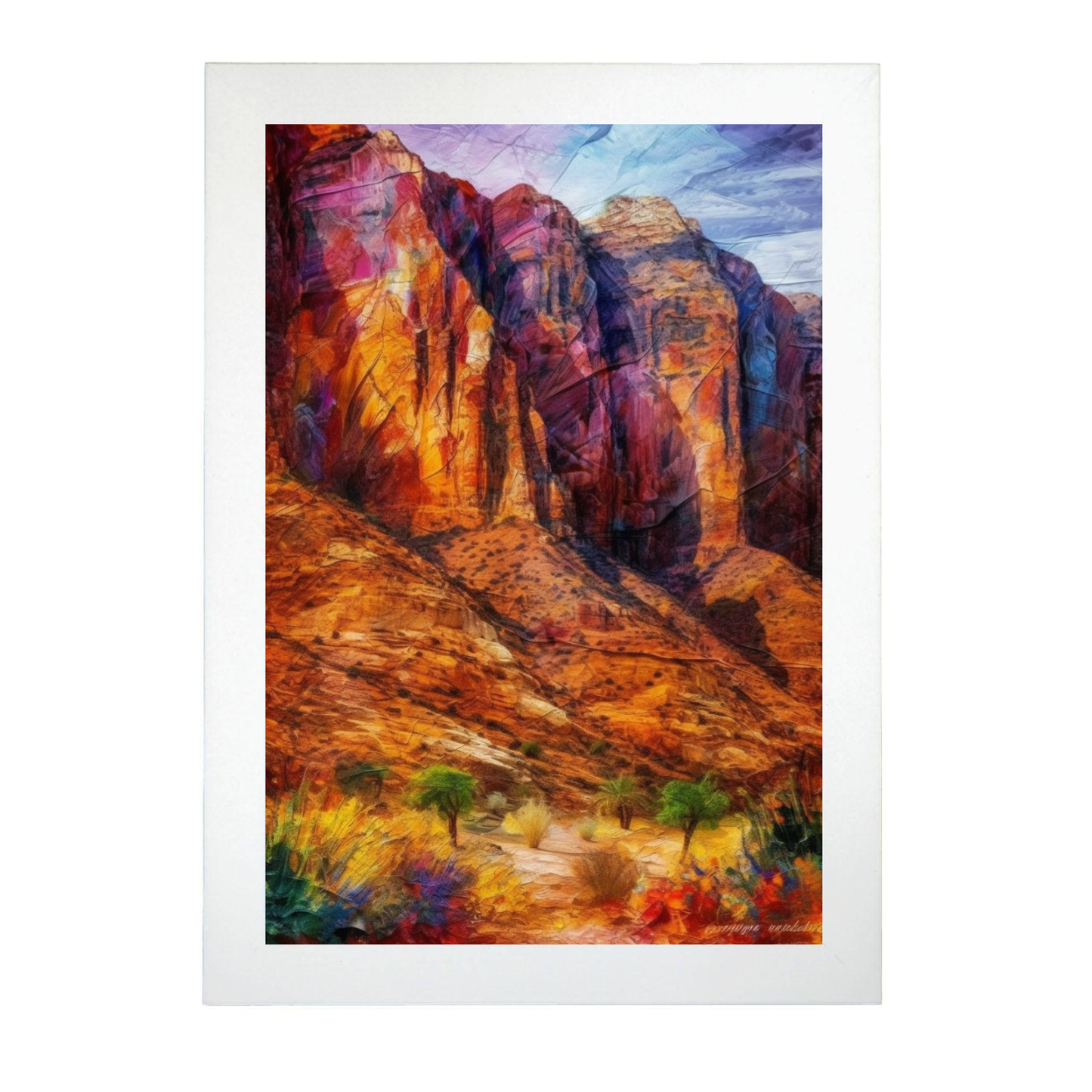 Póster de Paisaje Dramático en Óleo de Nacnic