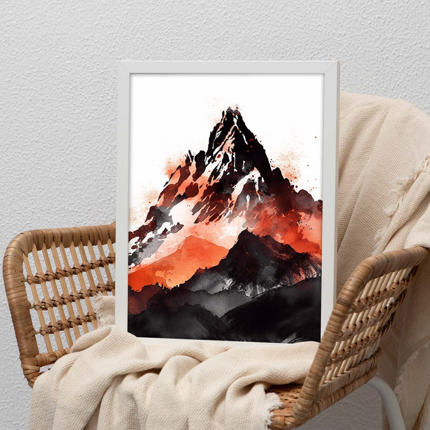 Lámina de Paisaje Montañoso en Acuarela