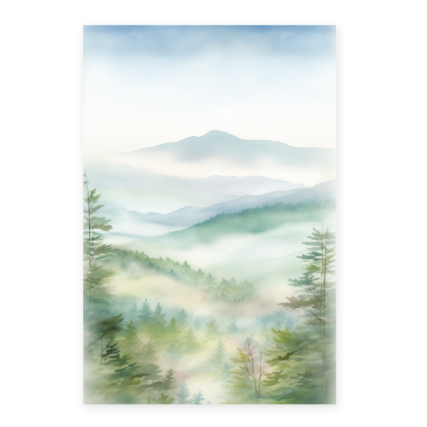 Póster de paisajes apacibles y serenos