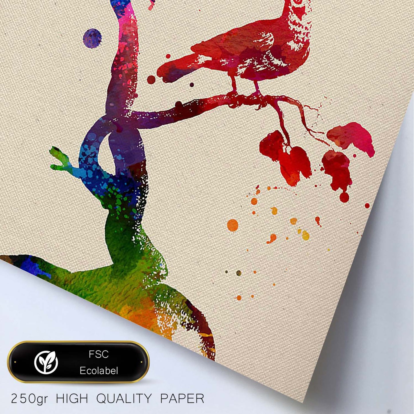 Poster de Pájaros con diseño acuarela. Mix de láminas con estilo acuarela-Artwork-Nacnic-Nacnic Estudio SL
