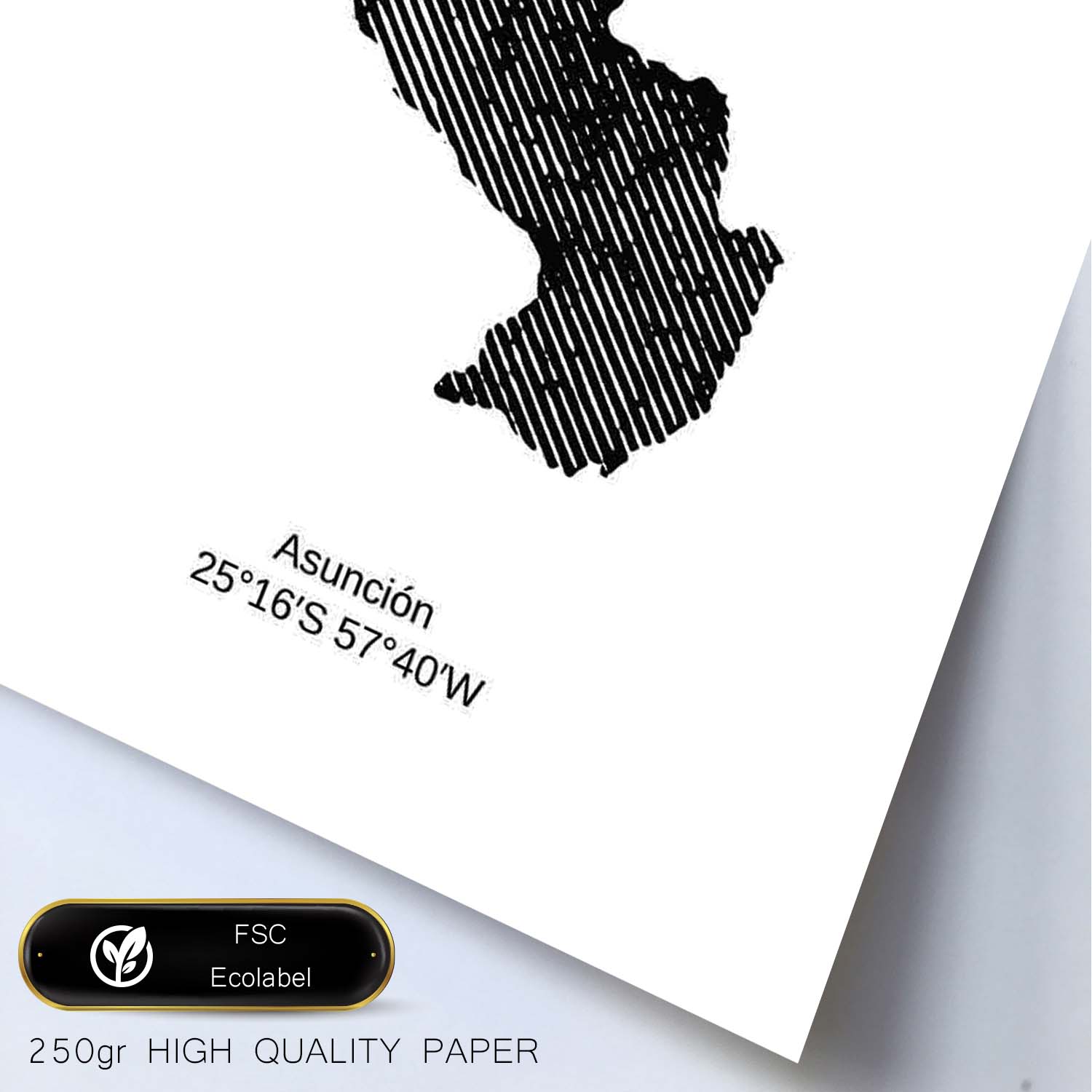 Poster de Paraguay. Láminas de paises y continentes del mundo.-Artwork-Nacnic-Nacnic Estudio SL