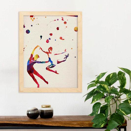 Poster de Pareja Bailando con diseño acuarela. Mix de láminas con estilo acuarela-Artwork-Nacnic-Nacnic Estudio SL