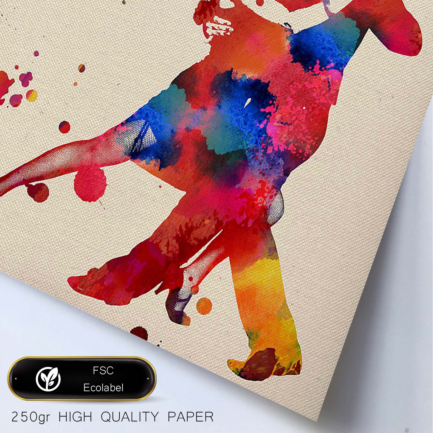 Poster de Pareja de tango con diseño acuarela. Mix de láminas con estilo acuarela-Artwork-Nacnic-Nacnic Estudio SL