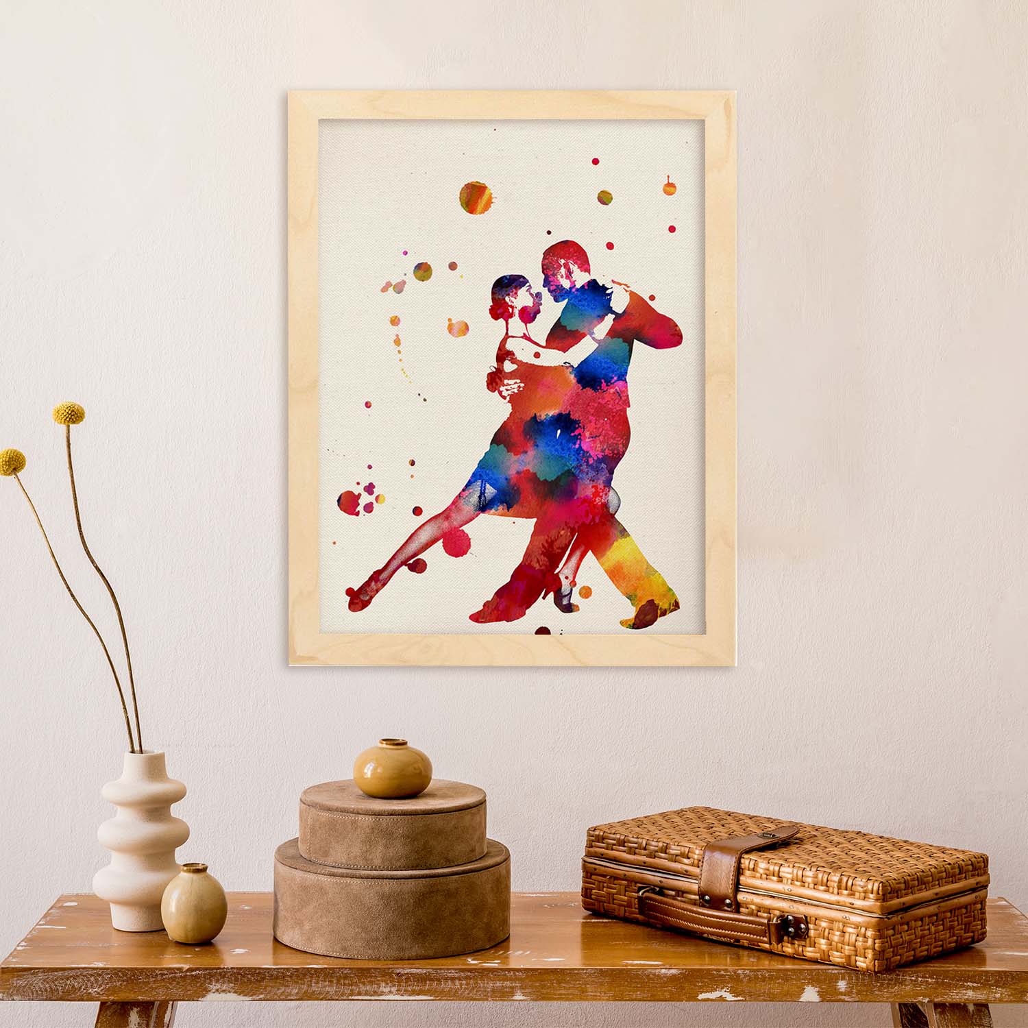 Poster de Pareja de tango con diseño acuarela. Mix de láminas con estilo acuarela-Artwork-Nacnic-Nacnic Estudio SL