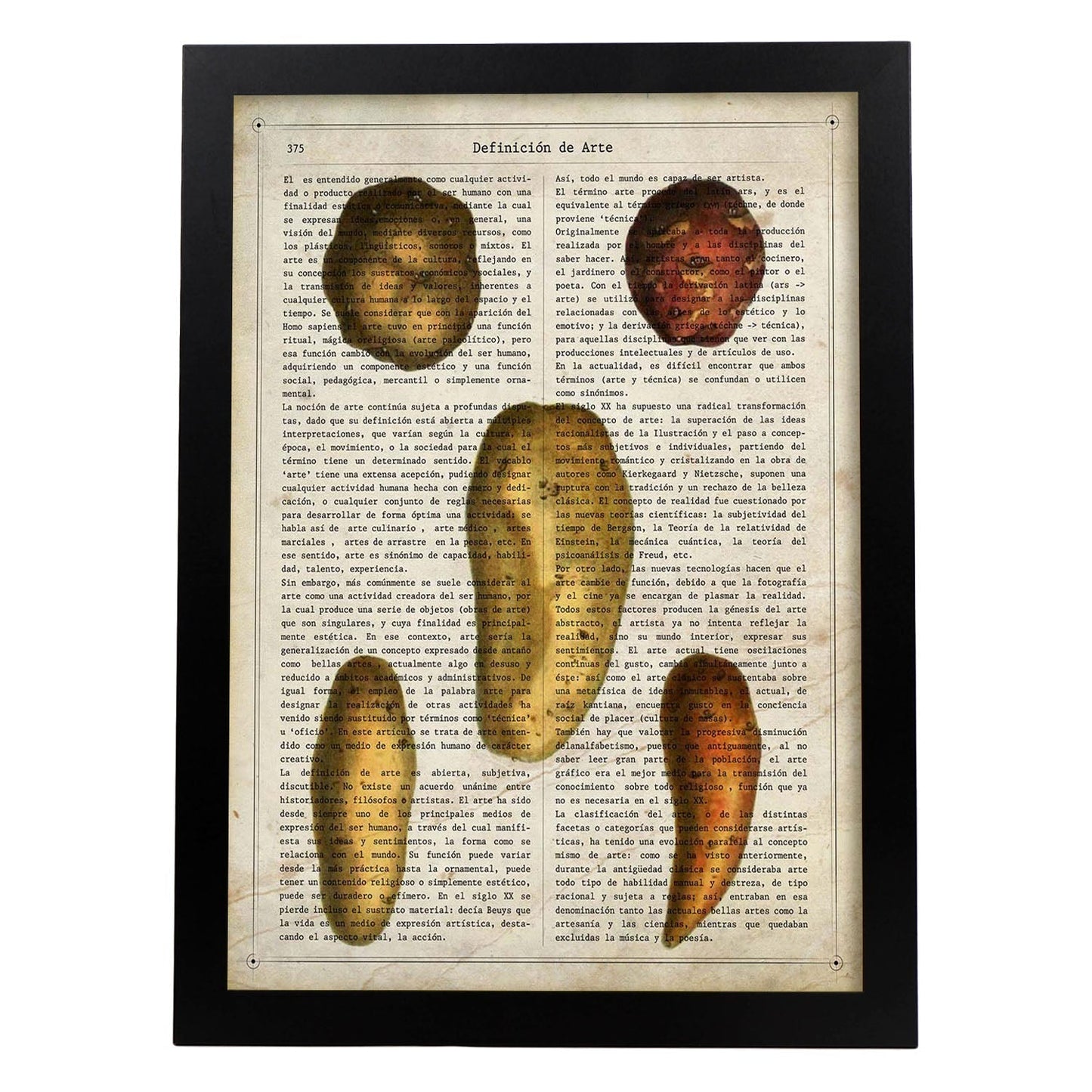 Poster de Patatas y boniatos. Láminas de frutas y verduras con definiciones. Ilustraciones de alimentacion vegetariana.-Artwork-Nacnic-A3-Marco Negro-Nacnic Estudio SL