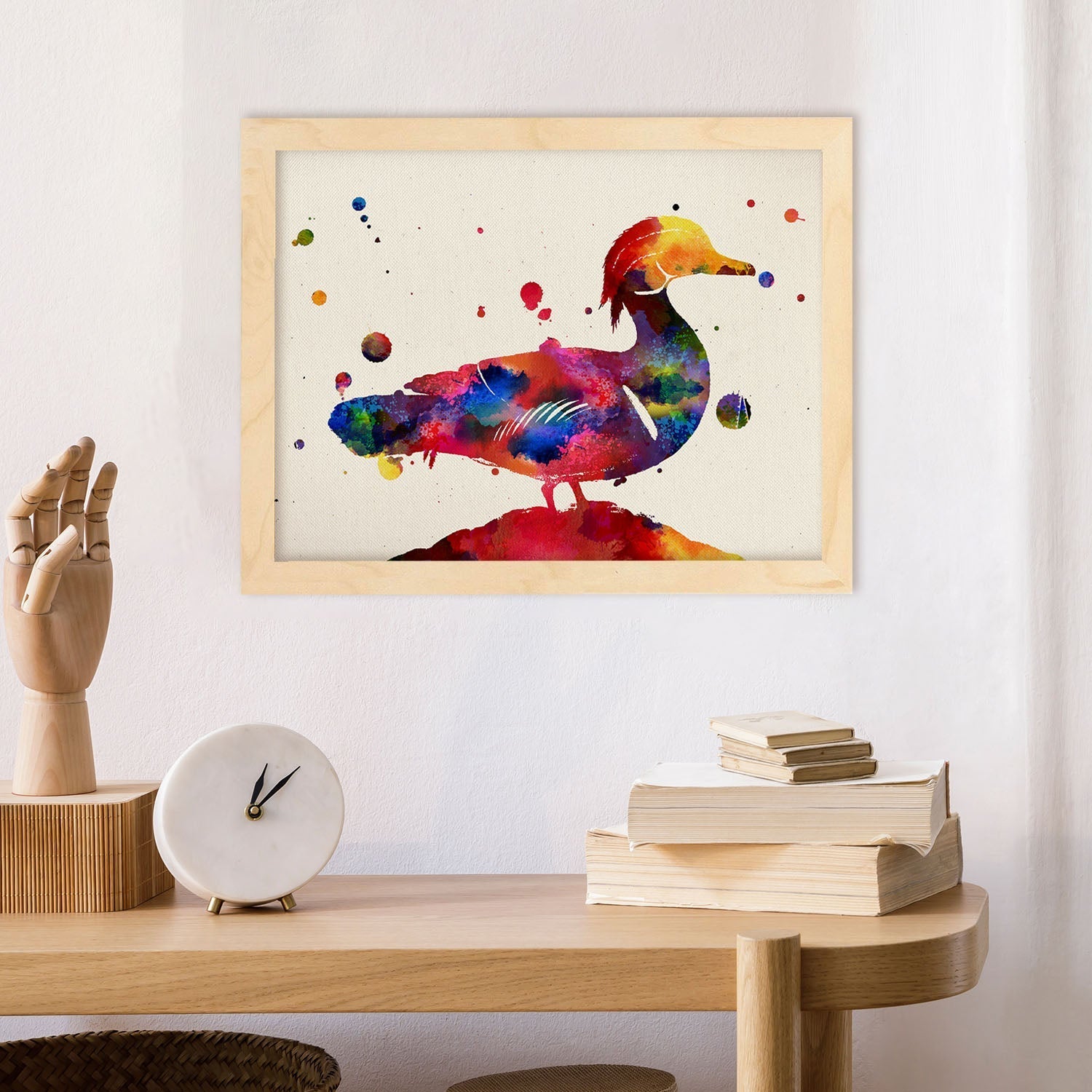 Poster de Pato con diseño acuarela. Mix de láminas con estilo acuarela-Artwork-Nacnic-Nacnic Estudio SL