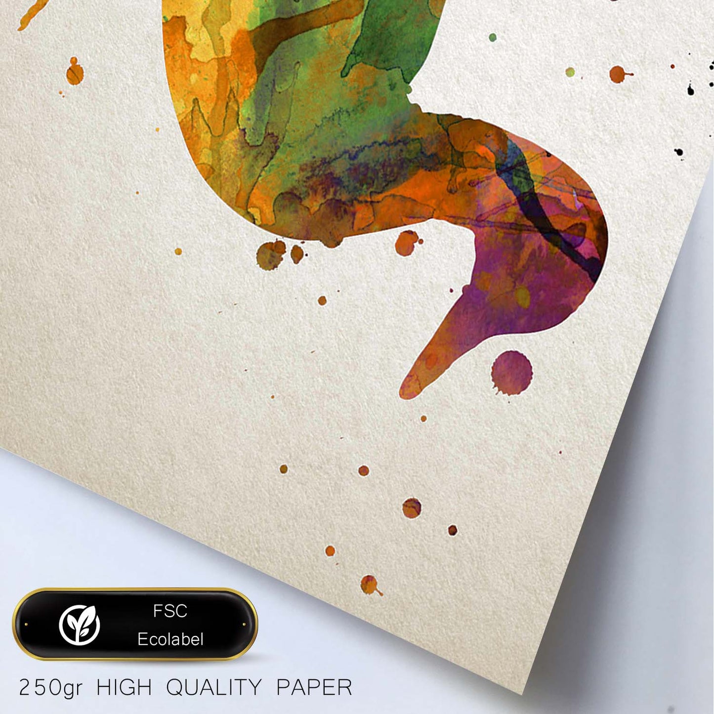 Poster de Pato estilo acuarela. Láminas de animales con estilo acuarela-Artwork-Nacnic-Nacnic Estudio SL