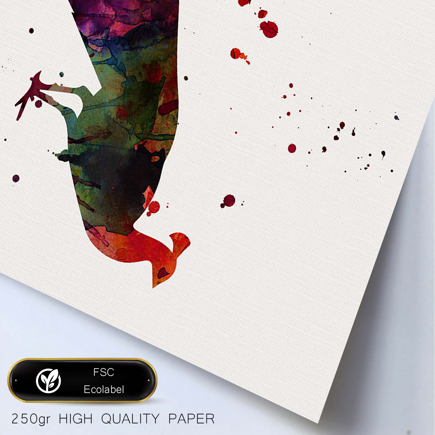 Poster de Pavo Real estilo acuarela. Láminas de animales con estilo acuarela-Artwork-Nacnic-Nacnic Estudio SL