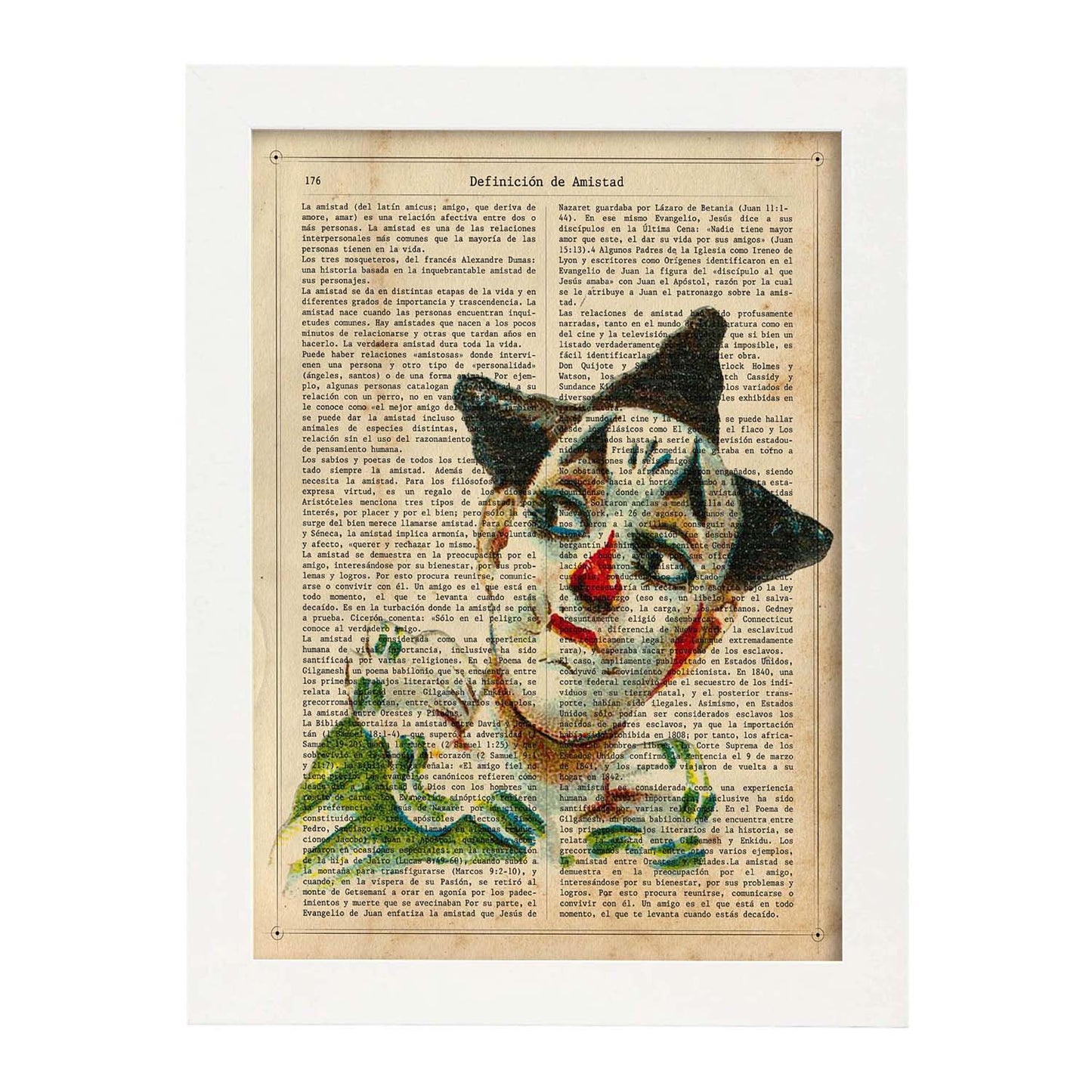 Poster de payasos. Lámina Jonas Clown con imágenes de payasos y circos. Láminas del circo para pequeños.-Artwork-Nacnic-A3-Marco Blanco-Nacnic Estudio SL