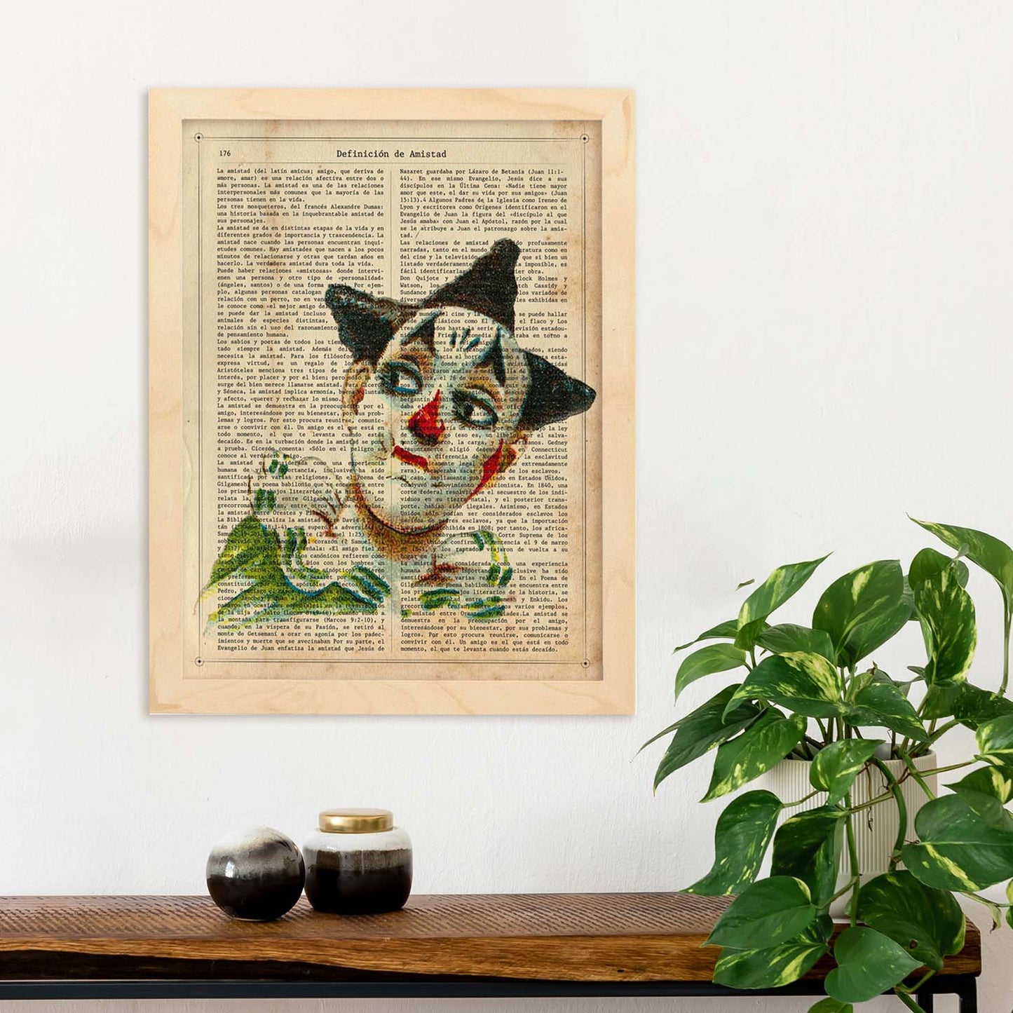 Poster de payasos. Lámina Jonas Clown con imágenes de payasos y circos. Láminas del circo para pequeños.-Artwork-Nacnic-Nacnic Estudio SL