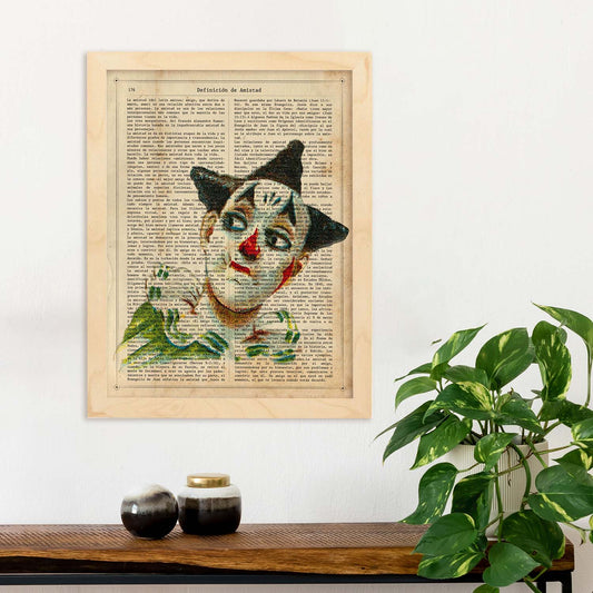 Poster de payasos. Lámina Jonas Clown con imágenes de payasos y circos. Láminas del circo para pequeños.-Artwork-Nacnic-Nacnic Estudio SL
