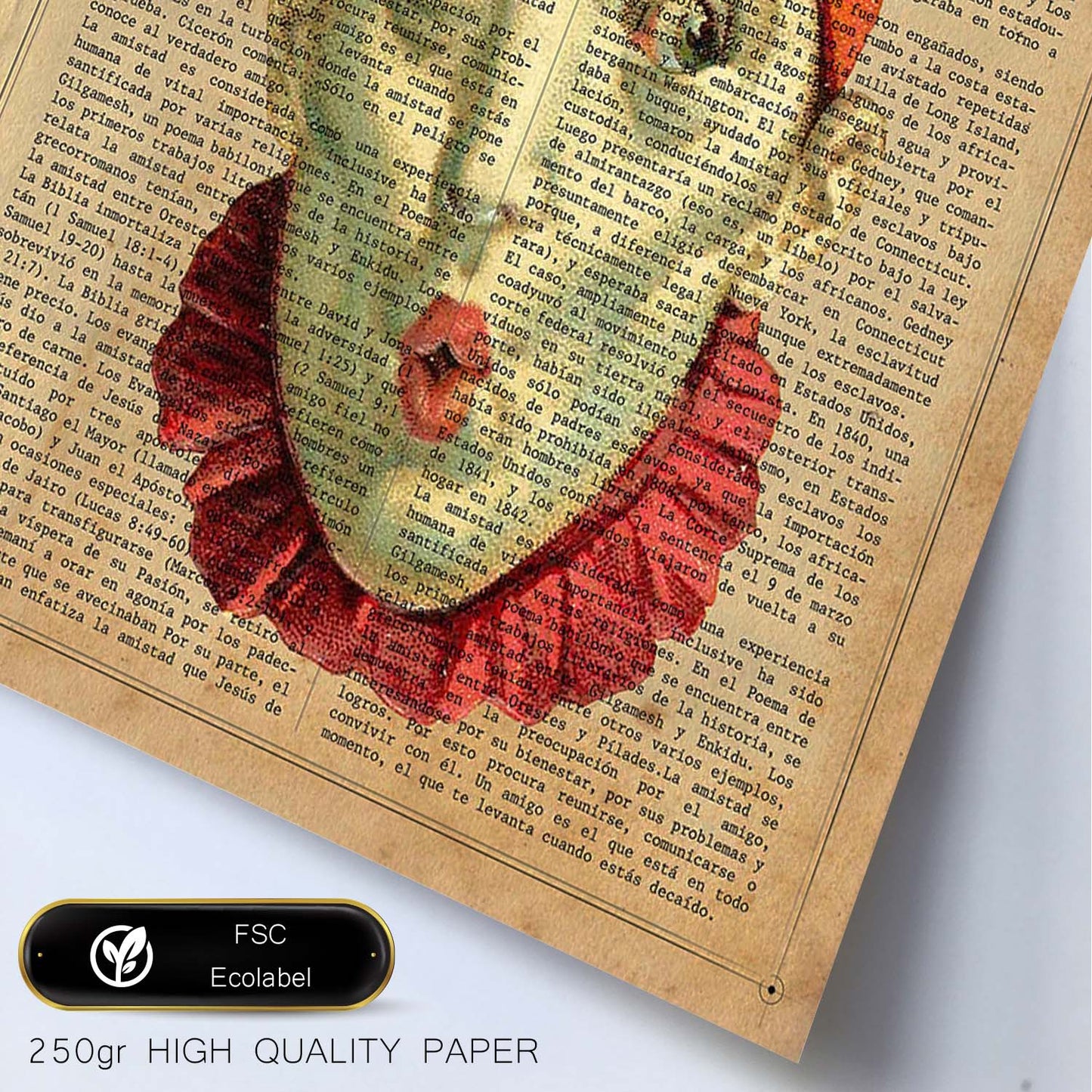 Poster de payasos. Lámina Luigi Clown con imágenes de payasos y circos. Láminas del circo para pequeños.-Artwork-Nacnic-Nacnic Estudio SL
