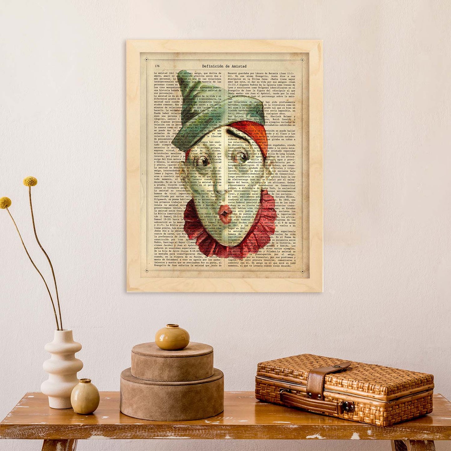 Poster de payasos. Lámina Luigi Clown con imágenes de payasos y circos. Láminas del circo para pequeños.-Artwork-Nacnic-Nacnic Estudio SL