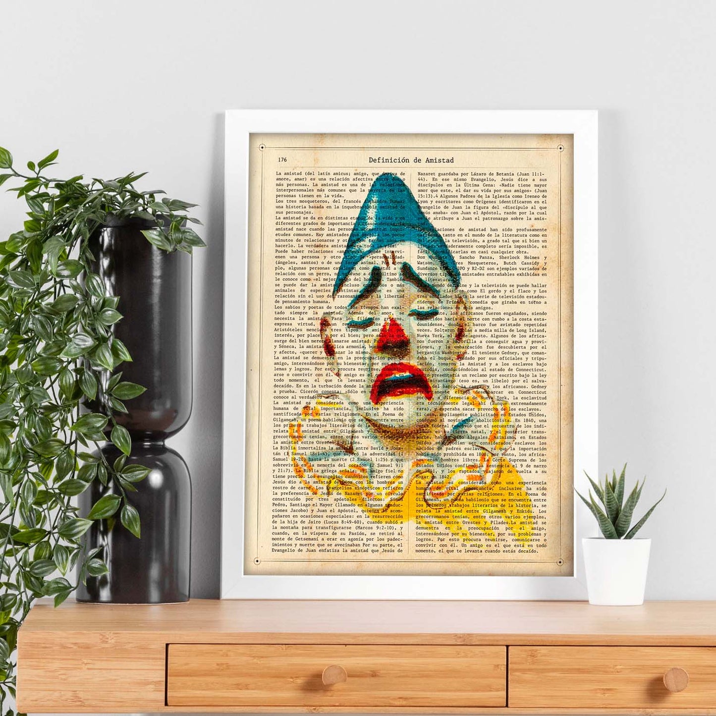 Poster de payasos. Lámina Paul Clown con imágenes de payasos y circos. Láminas del circo para pequeños.-Artwork-Nacnic-Nacnic Estudio SL