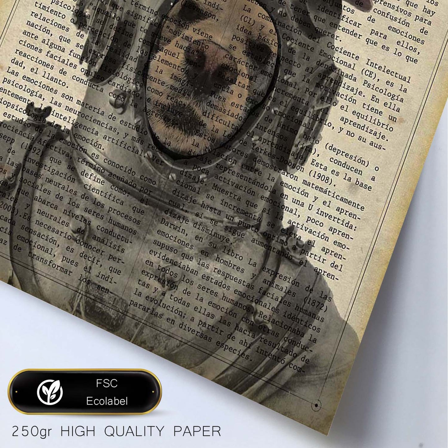 Poster de Perro astronauta. Láminas de animales con definiciones. Ilustraciones de animales con textos.-Artwork-Nacnic-Nacnic Estudio SL
